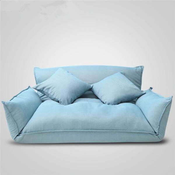 Low Profile Contemporary Sofa Bed with 2 Cushions