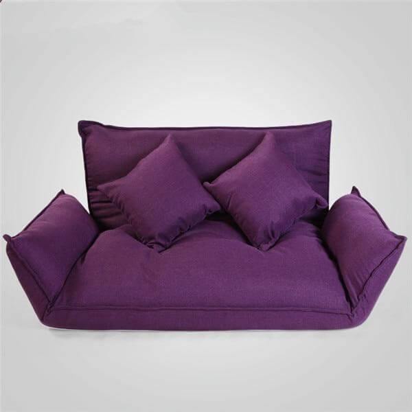 Low Profile Contemporary Sofa Bed with 2 Cushions