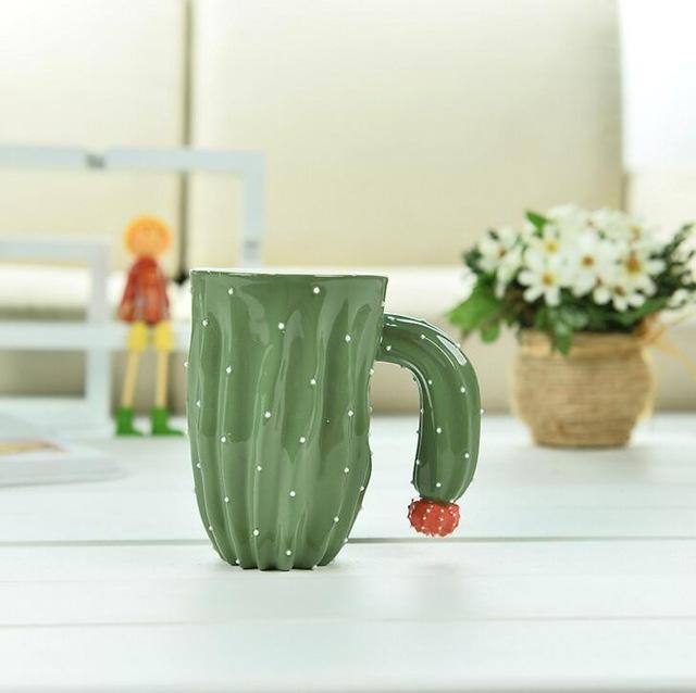 Fun Prickly Plant Ceramic Coffee Mugs