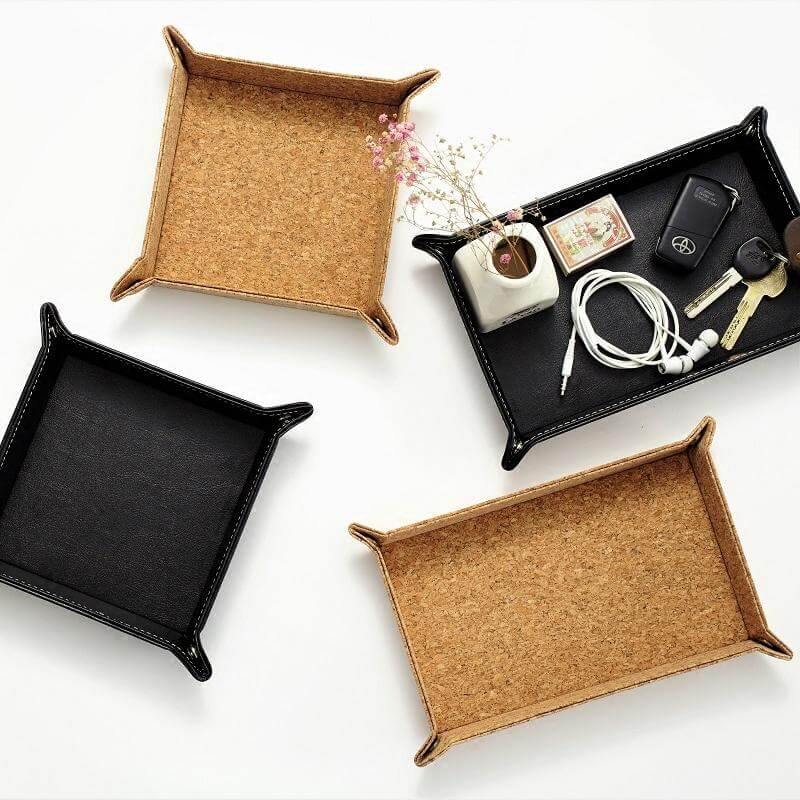 Versatile Brown Leather Desk Organizers - Pexav