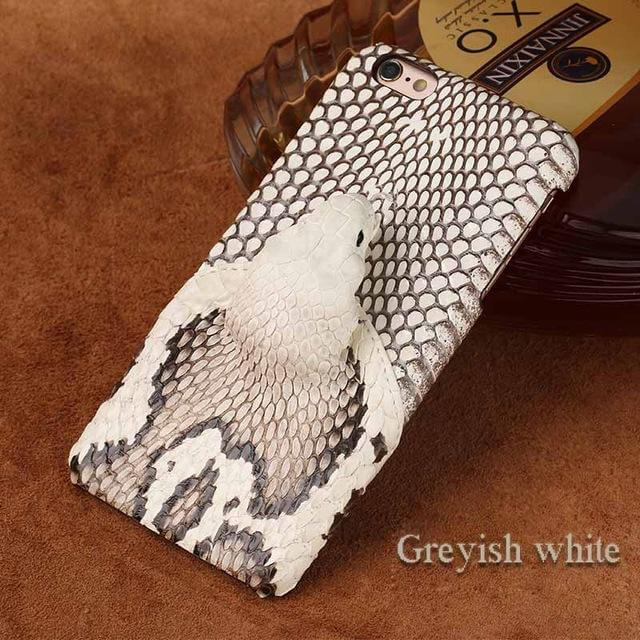 Unique Snake Skin iPhone Case with Snake Head Detail - Pexav
