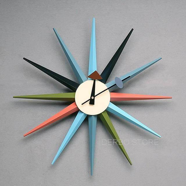 Stylish Starburst Shaped Wall Clock