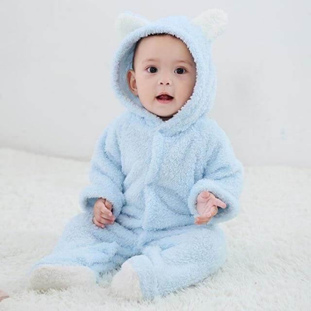 Cozy Plush Baby Bear Onesie