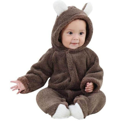 Cozy Plush Baby Bear Onesie