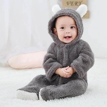 Cozy Plush Baby Bear Onesie