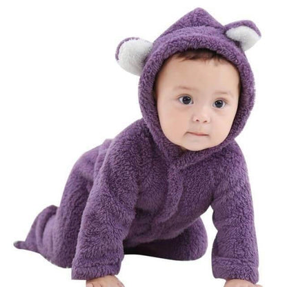 Cozy Plush Baby Bear Onesie