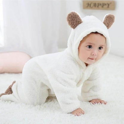 Cozy Plush Baby Bear Onesie