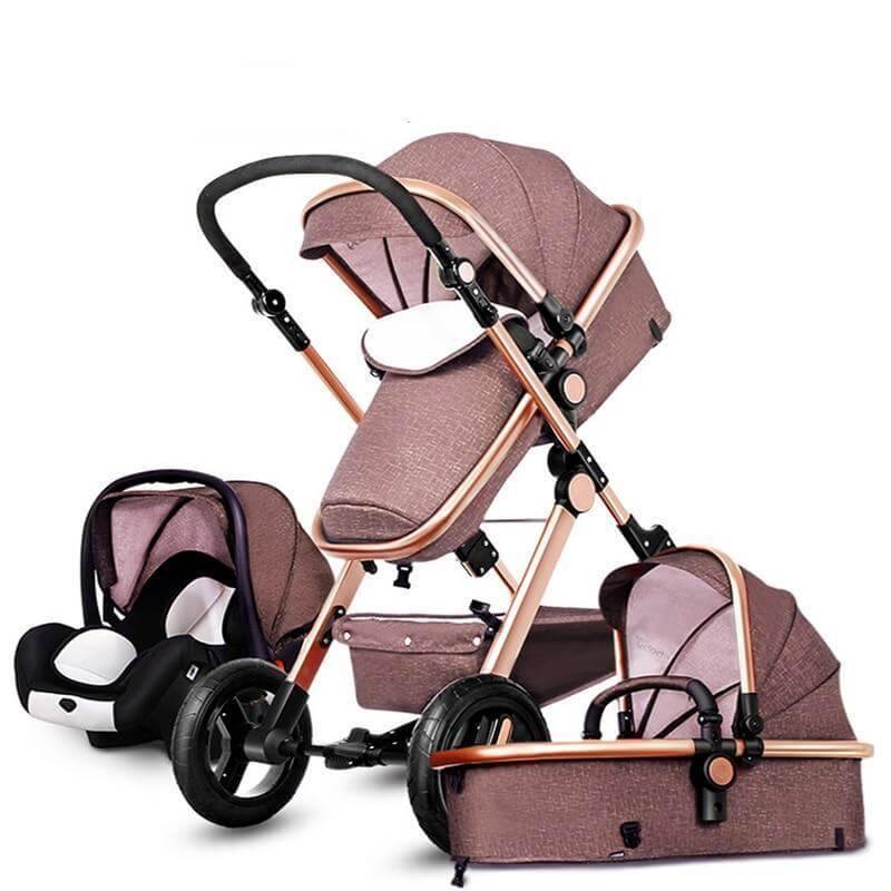 Compact 3 in 1 Baby Stroller with Storage Basket - Pexav