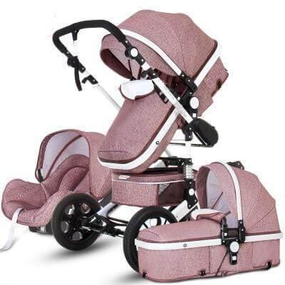 Compact 3 in 1 Baby Stroller with Storage Basket