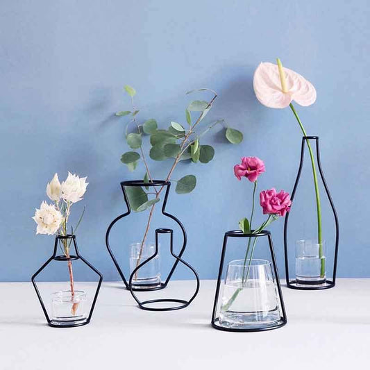 Beautiful Metal Floral Vase - Pexav