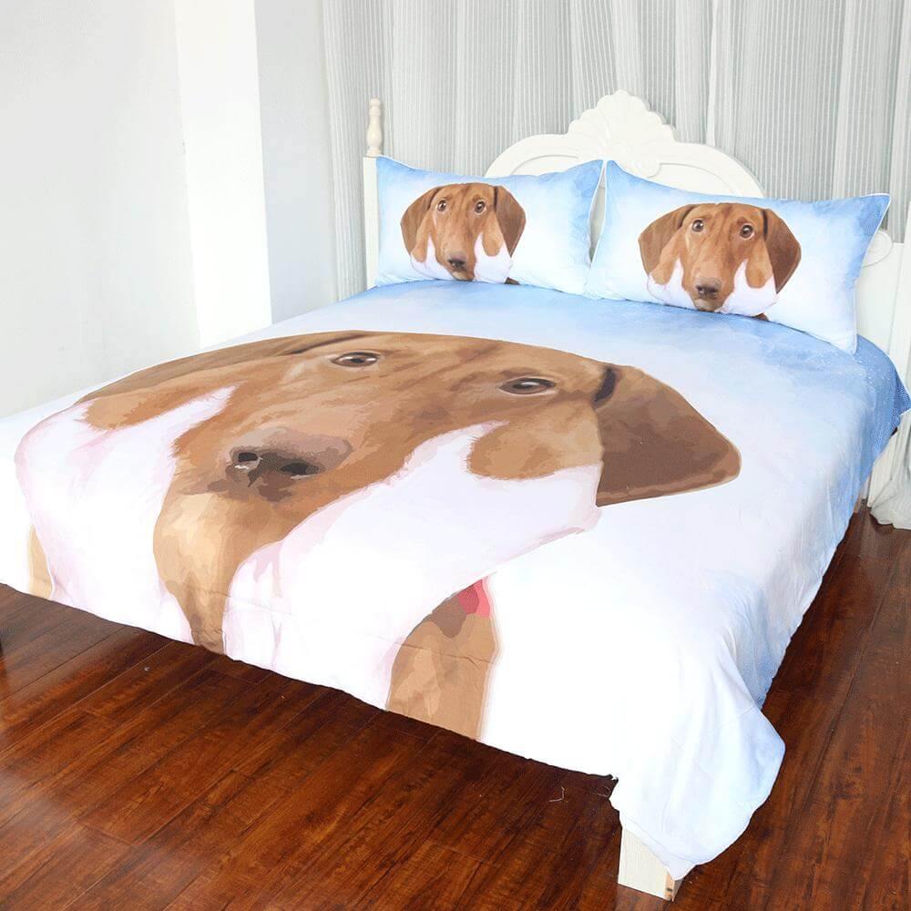 Soft Puppy 3D Printed Bedding Set 3pcs - Pexav