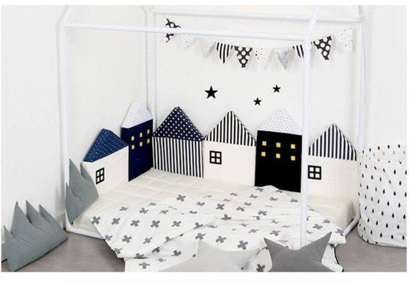 Soft Baby Crib Pillow with Fun Crocodile House Design - Pexav