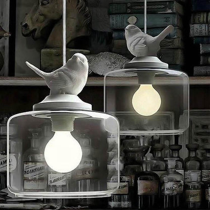 Unique Elegant Glass Bird Pendant Light Lamp - Pexav