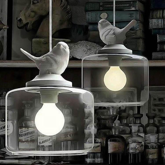 Unique Elegant Glass Bird Pendant Light Lamp - Pexav