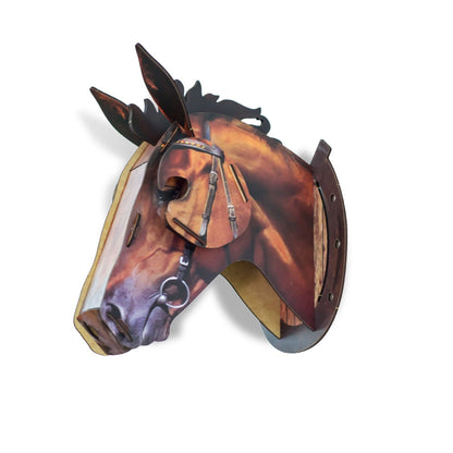 Unique Wooden Horse Wall Art Decoration