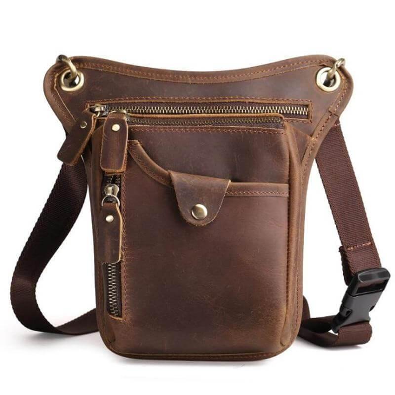 Stylish Men's Crossbody Leather Messenger Bag - Pexav