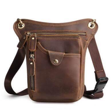 Stylish Men's Crossbody Leather Messenger Bag