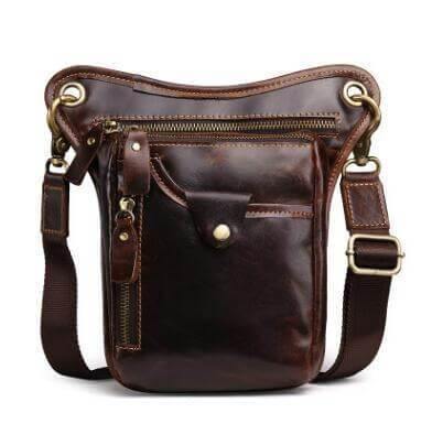 Stylish Men's Crossbody Leather Messenger Bag