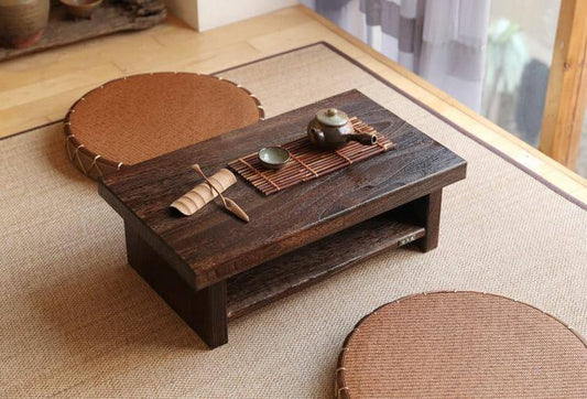 Traditional Asian Style Wood Coffee Table - Pexav