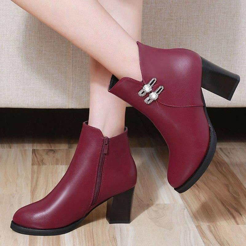 Elegant Women's Tall Heel Boots - Pexav