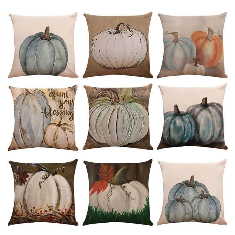 Autumn Orange Halloween Pillow Covers - Pexav