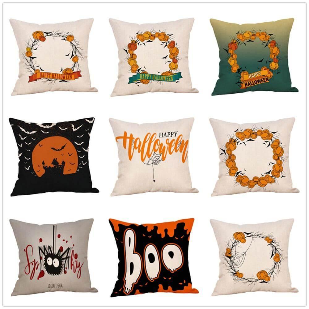 Autumn Leaf Halloween Throw Pillow Covers - Pexav