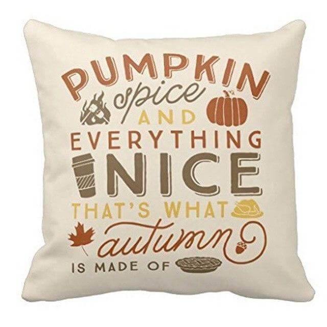 Autumn Orange Holiday Throw Pillow Covers