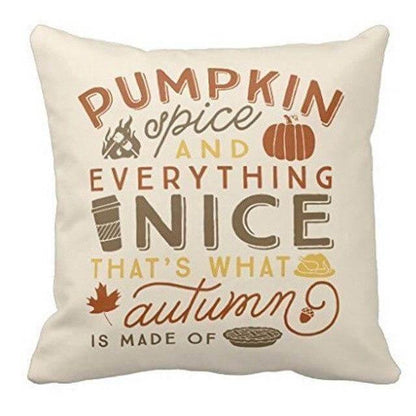 Autumn Orange Holiday Throw Pillow Covers