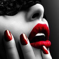 Bold Lipstick Nail Art Print Posters
