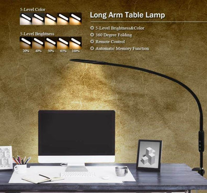 Adjustable Desk Lamp with LED Light and Remote