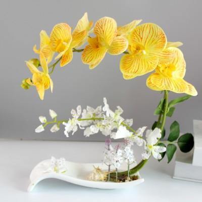 Beautiful Silk Floral Orchid Arrangement Set