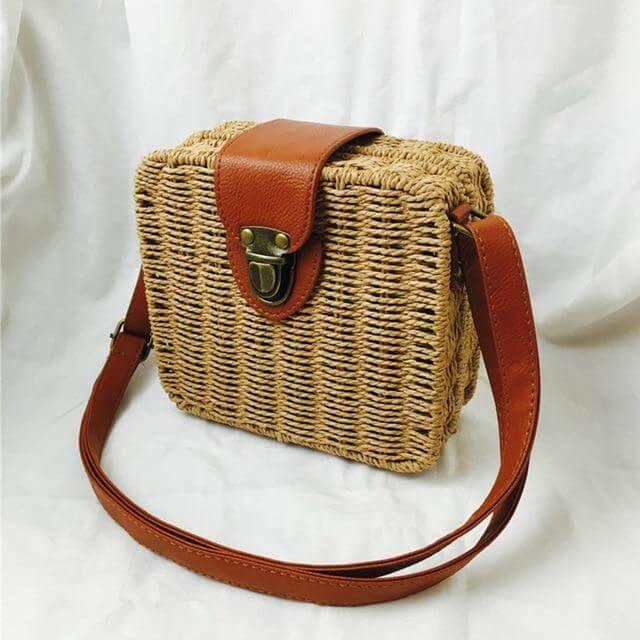 Trendy Woven Seaside Tote Bag