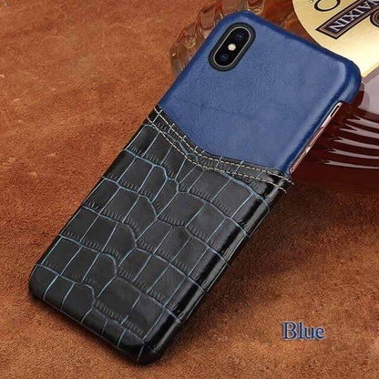 Unique Reptile Print Leather iPhone Case