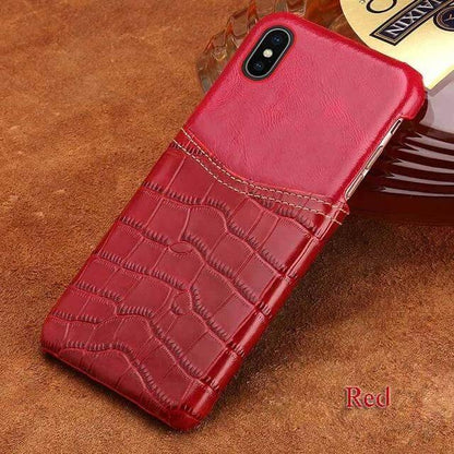 Unique Reptile Print Leather iPhone Case