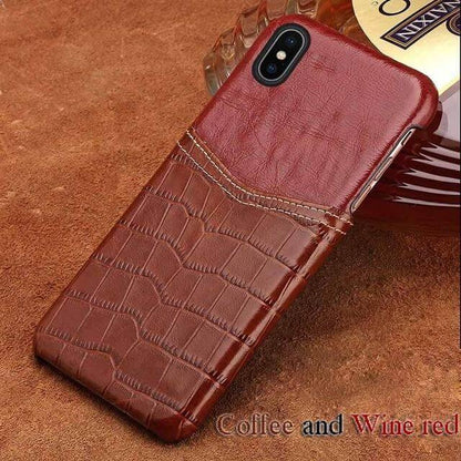 Unique Reptile Print Leather iPhone Case