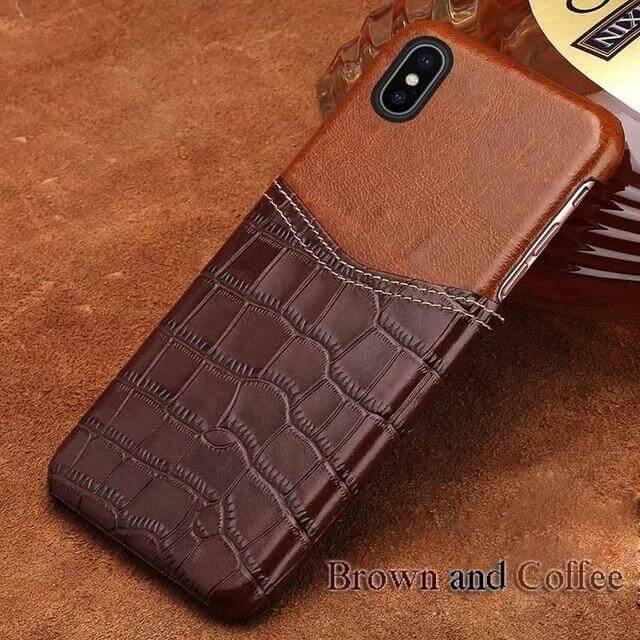 Unique Reptile Print Leather iPhone Case - Pexav