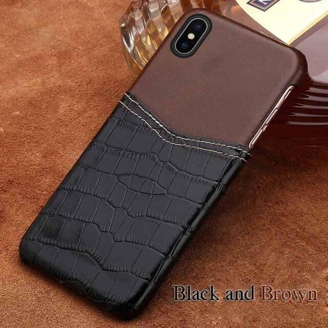 Unique Reptile Print Leather iPhone Case