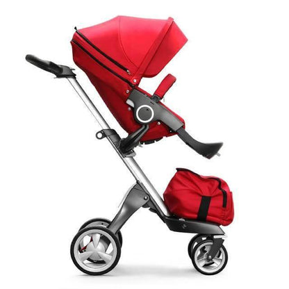 Premium Wide Red Baby Pram Stroller
