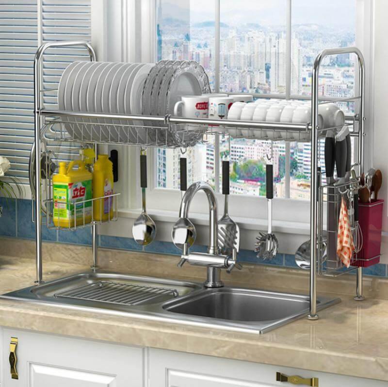 Space Saving Kitchen Dish Holder Rack - Pexav