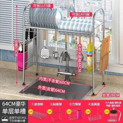 Space Saving Kitchen Dish Holder Rack