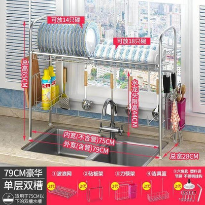 Space Saving Kitchen Dish Holder Rack