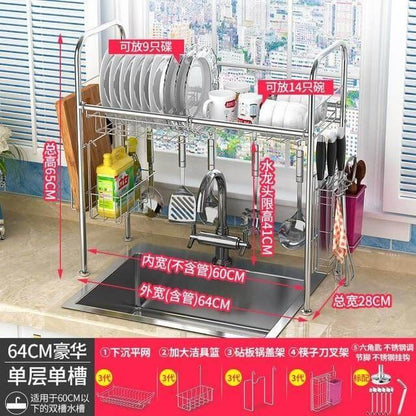 Space Saving Kitchen Dish Holder Rack