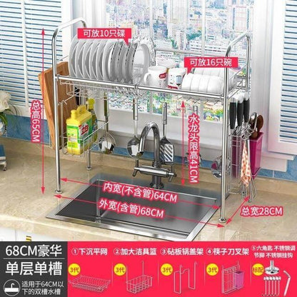 Space Saving Kitchen Dish Holder Rack