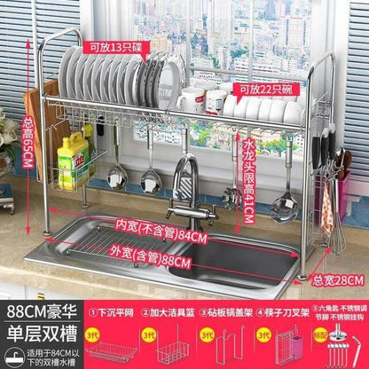 Space Saving Kitchen Dish Holder Rack