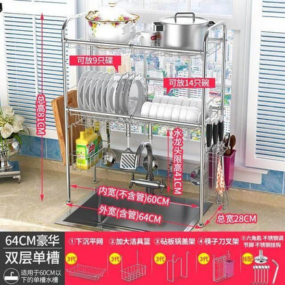 Space Saving Kitchen Dish Holder Rack