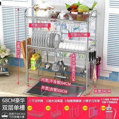 Space Saving Kitchen Dish Holder Rack