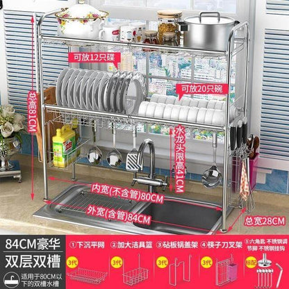 Space Saving Kitchen Dish Holder Rack