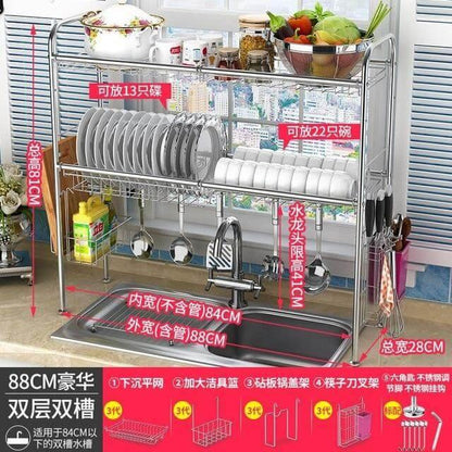 Space Saving Kitchen Dish Holder Rack