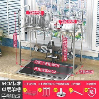 Space Saving Kitchen Dish Holder Rack