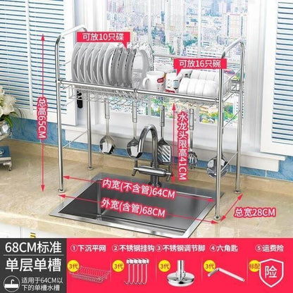 Space Saving Kitchen Dish Holder Rack